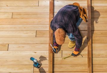 Contractor at Work - Ensuring Quality Deck Remodeling