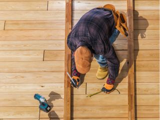 Contractor at Work - Ensuring Quality Deck Remodeling